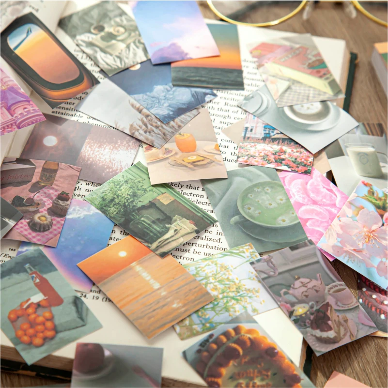 

50 PCS Nature Washi Stickers Set for Adhesive DIY Crafts Scrapbook Planner Album Journal Decoration Stationery Kawaii