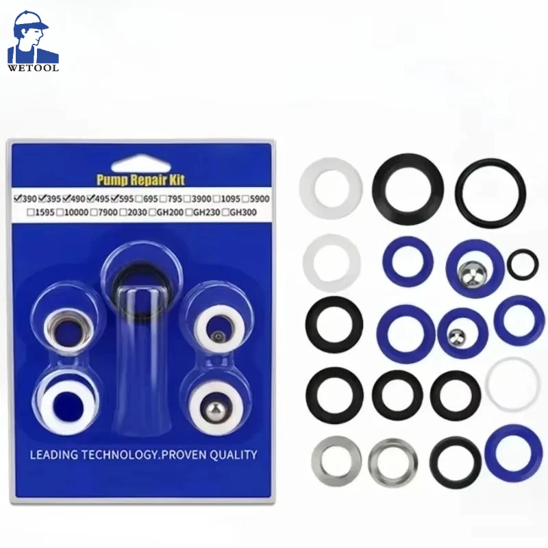 

Безвоздушный спрей для краски 244194 Аксессуары для безвоздушного распылителя, ремонтный упаковочный комплект насоса для 390 395 490 495 595 послепродажного обслуживания