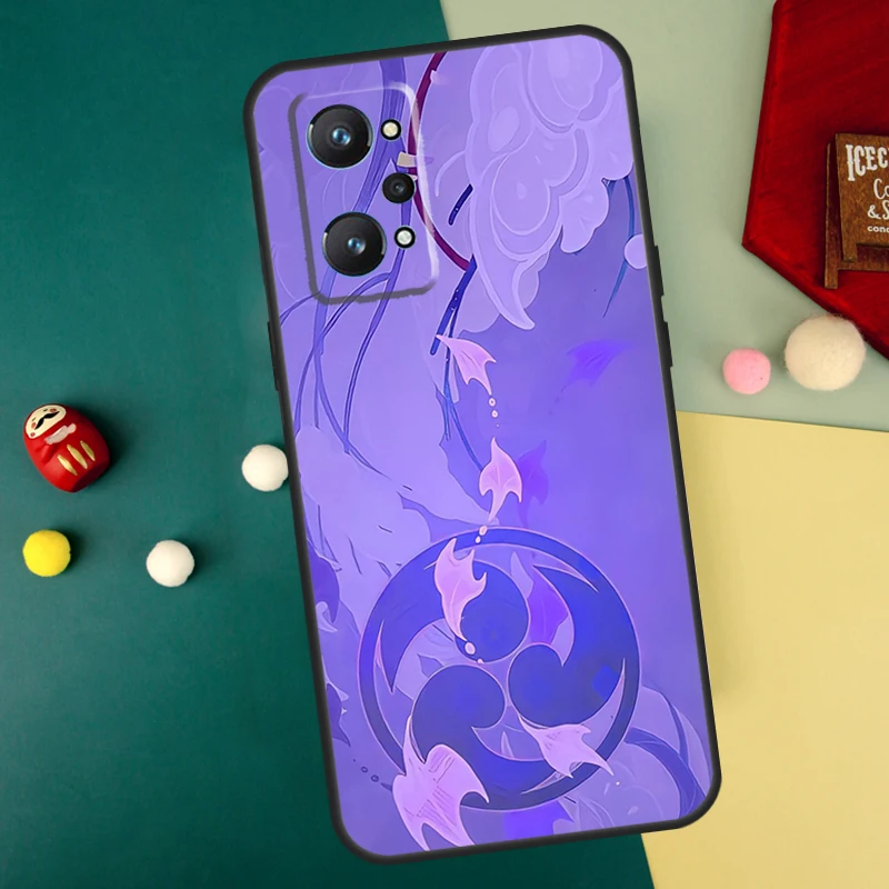 Genshin Impact Raiden Shogun для Realme C55 C53 C35 C33 C30 C25s C21Y C11 C15 GT3 GT5 GT Neo5 9 10 11 12 Pro Plus чехол