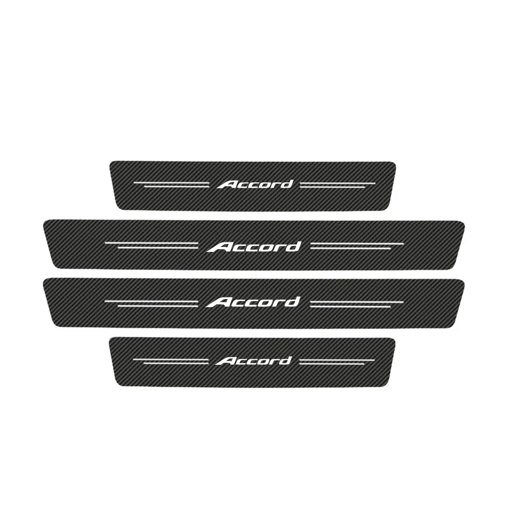 

4шт. ​ Для Honda Accord 7 8 9 10-го поколения 2020 2021 2022 2023 2024 2025 Аксессуары Накладка на порог автомобиля Наклейки из углеродного волокна