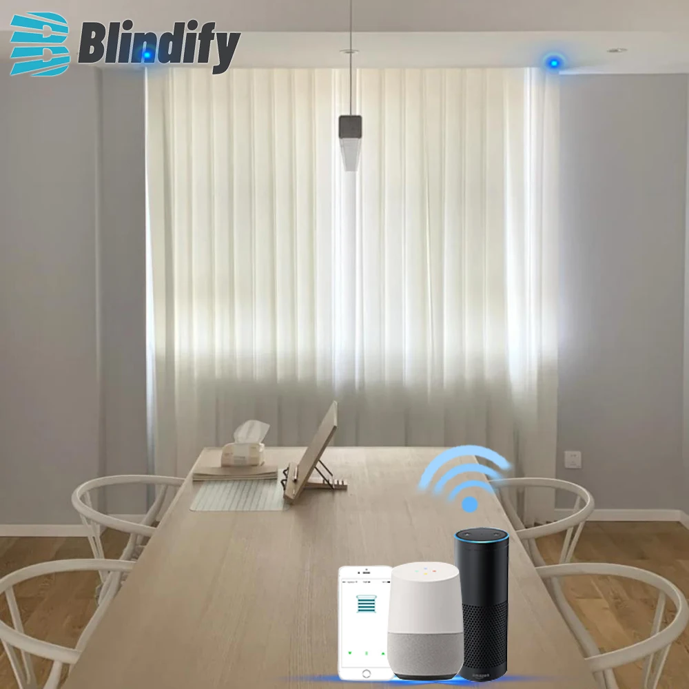 

Blindify Customized Size Modern Manual Dreamlike Window Sheer Vertical Curtain Wand Control Sun Blocking Hanas Blinds