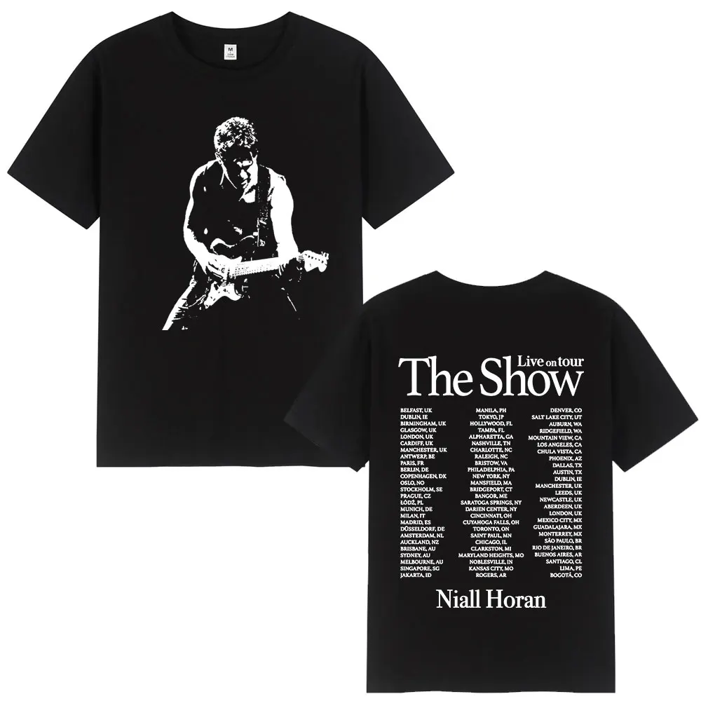 Niall Horan Guitar Photo The Show Live on Tour T Shirt Men Women Fashion Hip Hop Oversized Short Sleeve T-shirts Tops Streetwear