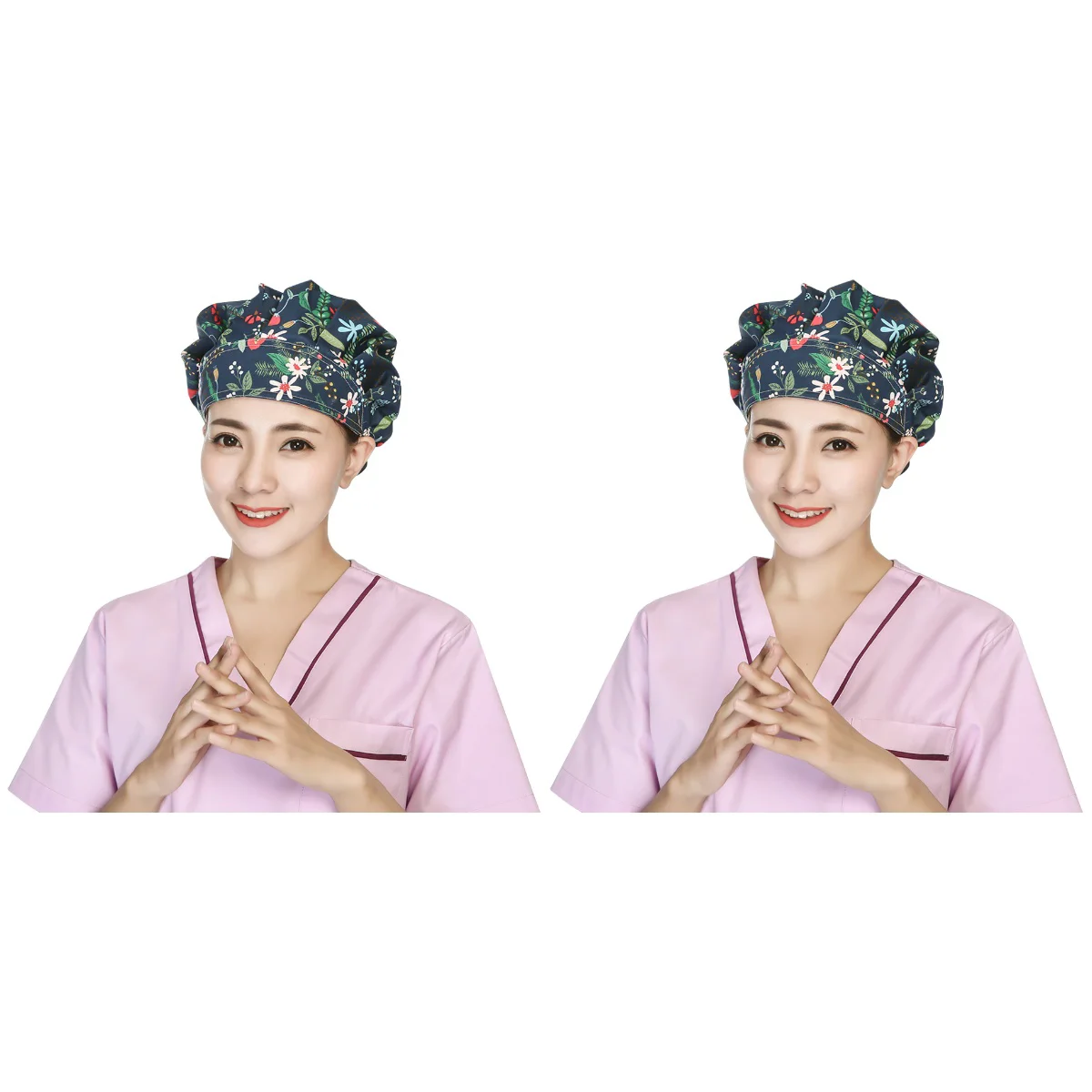 

Capcotton Working Nursescrub Printing Pharmacist Cosmetologist Surgicalclinical Industry Turban Hats Caps Adjustable