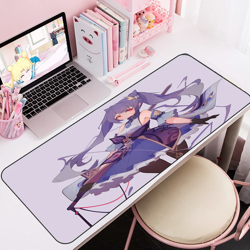 

MRGLZY Anime Yuanshen Big Mouse Pad Notepad Locking Gamer Desktop Carpet Keyboard Mouse Padrgb mousepad diy custom mousepad