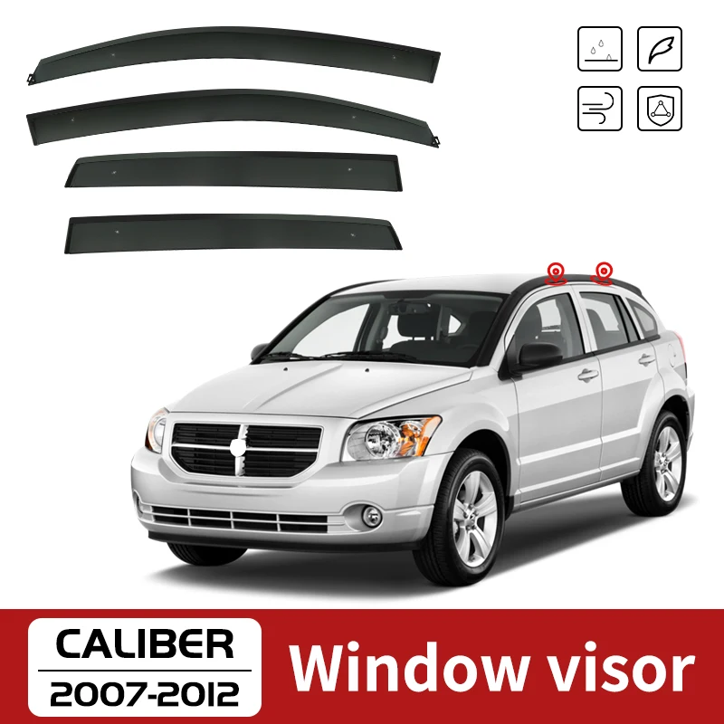 

Пластиковый козырек для окон Dodge Caliber 2007-2012, оттенки на вентиляционное отверстие, защита от солнца, дождя для Dodge Caliber 2007-2012