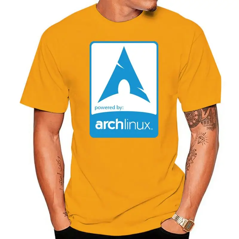 

POWERED BY ARCH LINUX Men T Shirt