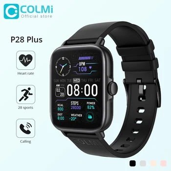 COLMI Reloj Inteligente P28 Plus, Cronógrafo con Bluetooth, Dispositivo para Hombre y Mujer, Responde Llamadas, Esfera para Llamar, Compatible con Teléfono iOS y Android, Impermeabilidad IP67, Smartwatch GTS3 1