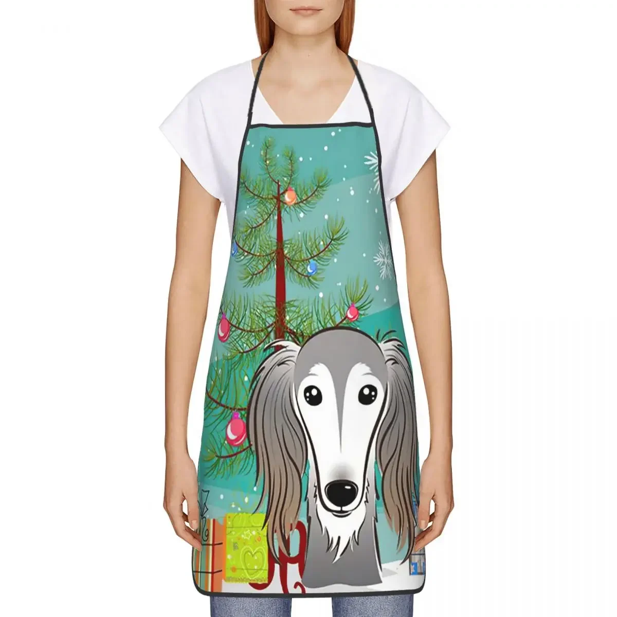 Рождественская елка Салуки раньше для мужчин и женщин взрослых унисекс кухонный