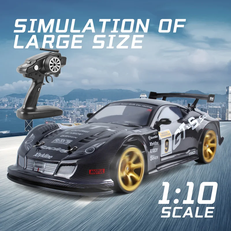 

1:10 Remote Control Racing Car with 70km/h High Speed Drift Remote Control Sports Car 2.4G with LED Light Remote Control Car Toy