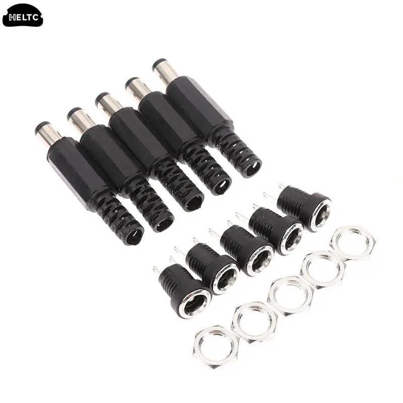 

5,5 мм x 2,1 мм 5,5x2,1 Штекерный разъем источника питания постоянного тока + металлический блочный гнездовой разъем, штекеры постоянного тока, терминальный адаптер