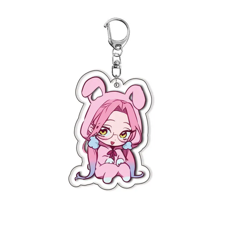 Фото Акриловые брелоки-подвески для ключей от машины с персонажами аниме: Мизи, Суа, Тилл, Иван, Хёна, Лука. Подарки для фанатов, аксессуары для косплея. №5