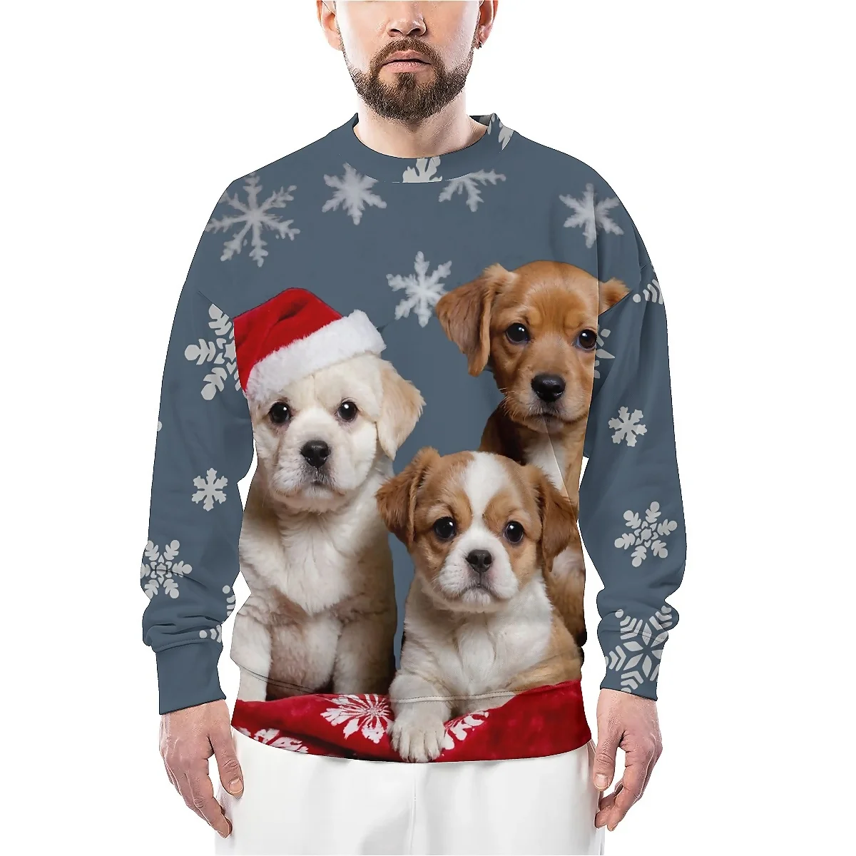 Рождественский свитшот с 3D принтом liasso праздничный длинным рукавом идеально