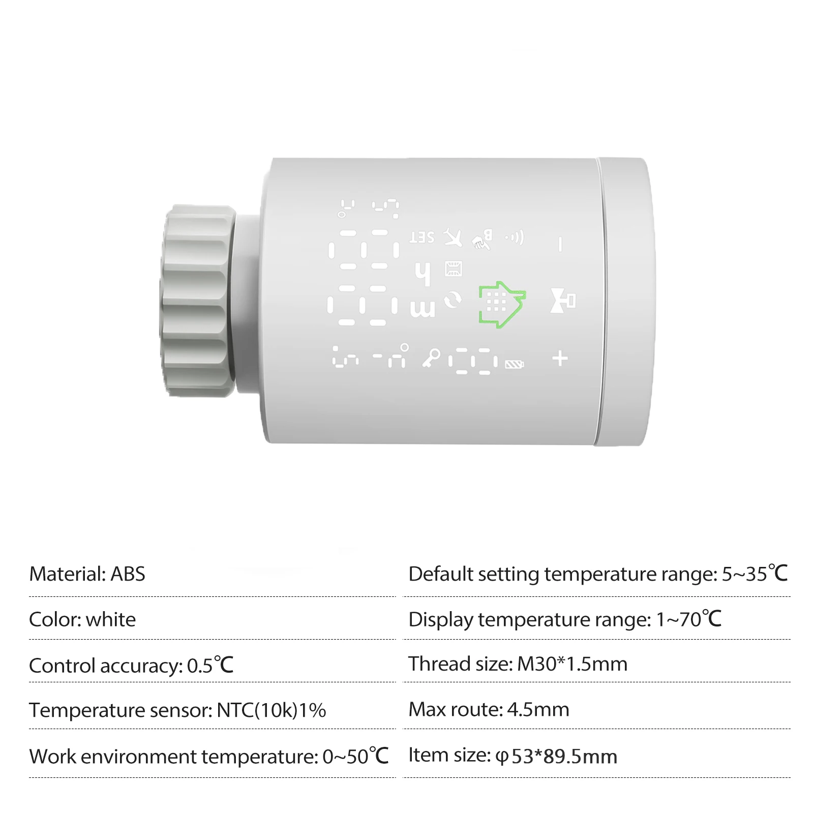 

HY368-ZB ZIGBEE Intelligent Radiator Thermostat Radiator Valve Temperature Controller APP Programmable Actuator Voice Control