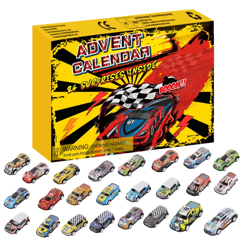 

2022 Christmas Advent Calendar for Kids Boys 24 Days Countdown Calendar with Car Toys for Kids Christmas Party Favor Gifts