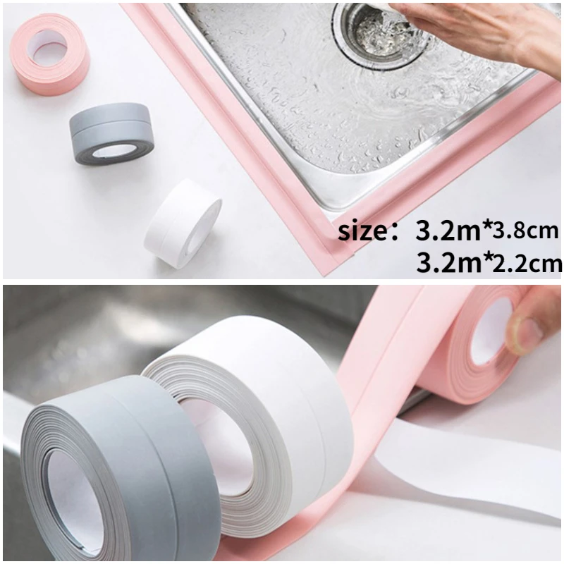 

Kitchen and Bathroom Waterproof and Mildew-proof Tape Kitchen Seam Seal Waterproof Strip Bathroom Toilet Gap Corner Line Sticker