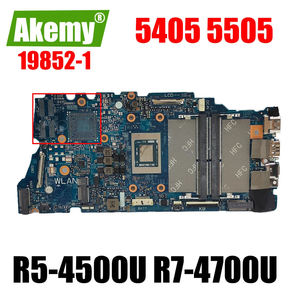 

CN-0YX59Y CN-0GFPRC 19852-1 7W9DF For DELL inspiron 5405 5505 Laptop Motherboard R5-4500U R7-4700U Mainboard CPU DDR4