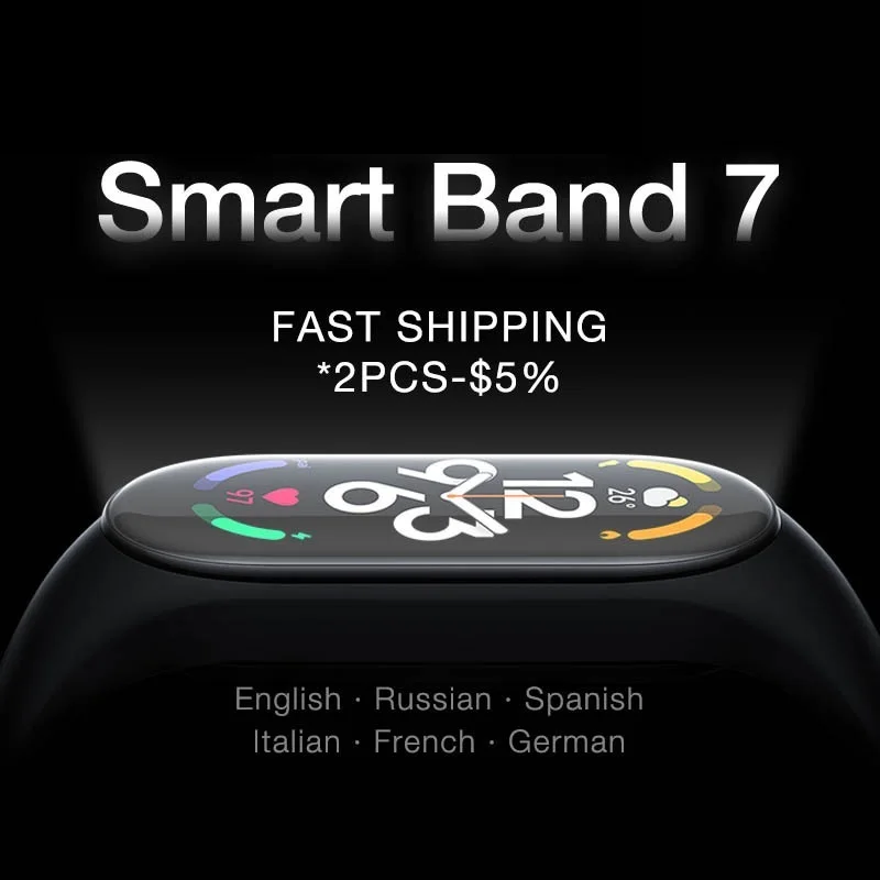 

Фитнес-браслет Xiaomi Smart Band 7 с AMOLED-экраном 1,62 и Пульсометром
