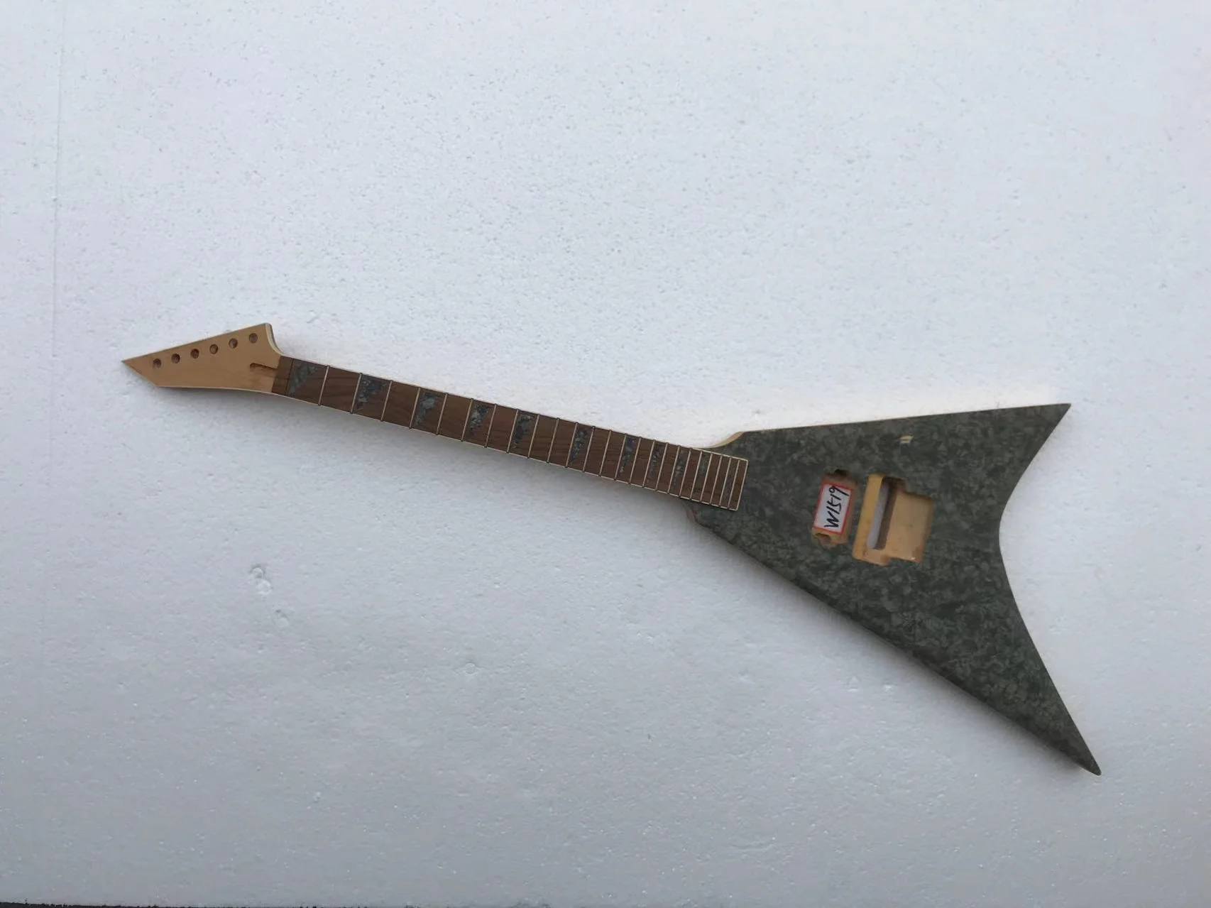 

DIY (Not New) Custom Flyiing V Shape Electric Guitar without Hardwares in Stock Discount Free Shipping W1519