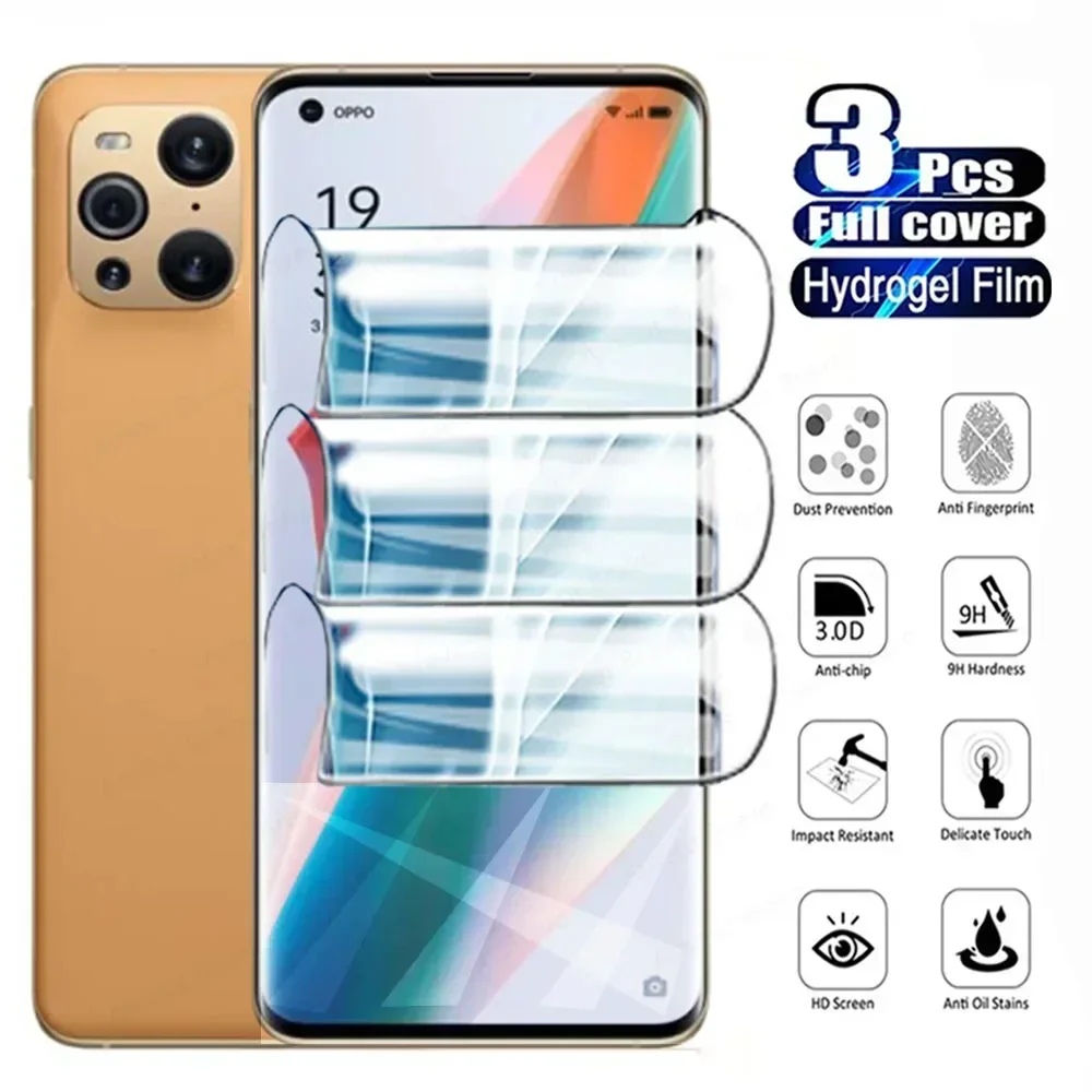

3 шт., Гидрогелевая Защитная пленка для Oppo Find X3 Pro Neo X5 lite