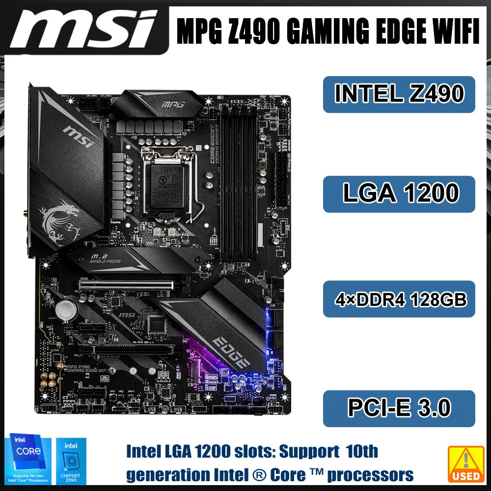 Z490 Gaming Edge WIFI. Z490 Gaming Edge WIFI Front Panel.