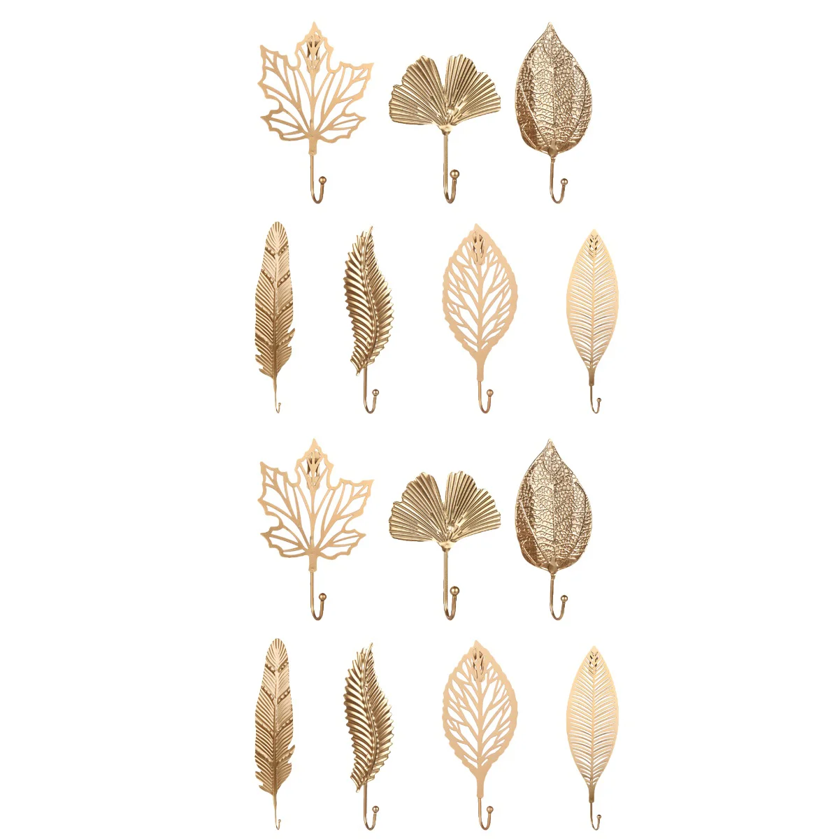 

Hooks Hook Wall Leaf Decorative Coat Vintage Key Robe Single Garmentpurse Ginkgo Bedroom Maple Towel Clothes Retro Iron Hanger