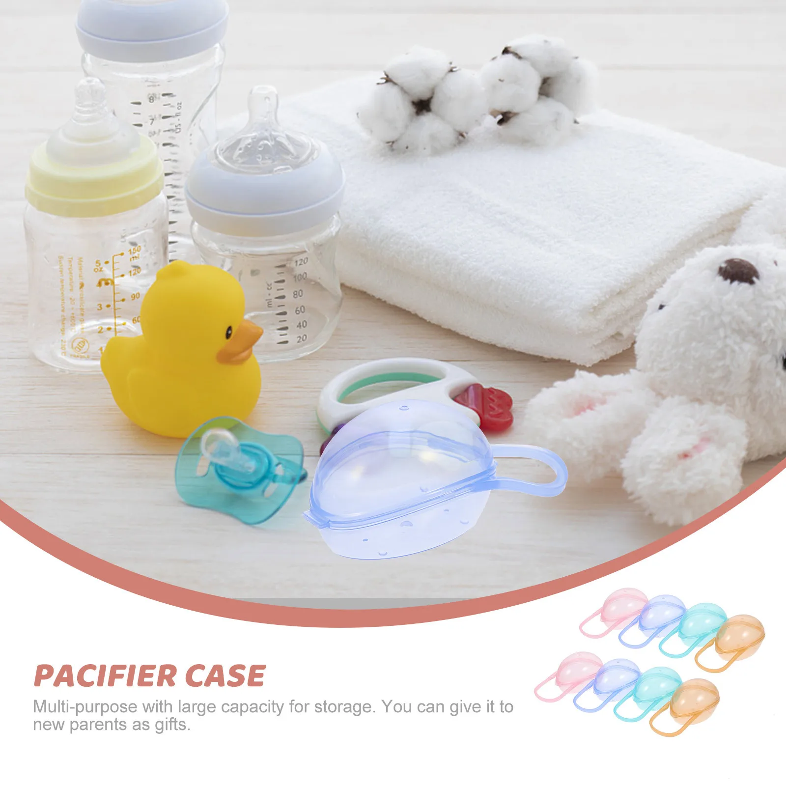 Фото 8 шт., чехлы для сосок, портативный держатель для детского молока, соски, коробка, сумка для подгузников, контейнер для соски премиум-класса, новый подарок для родителей №4