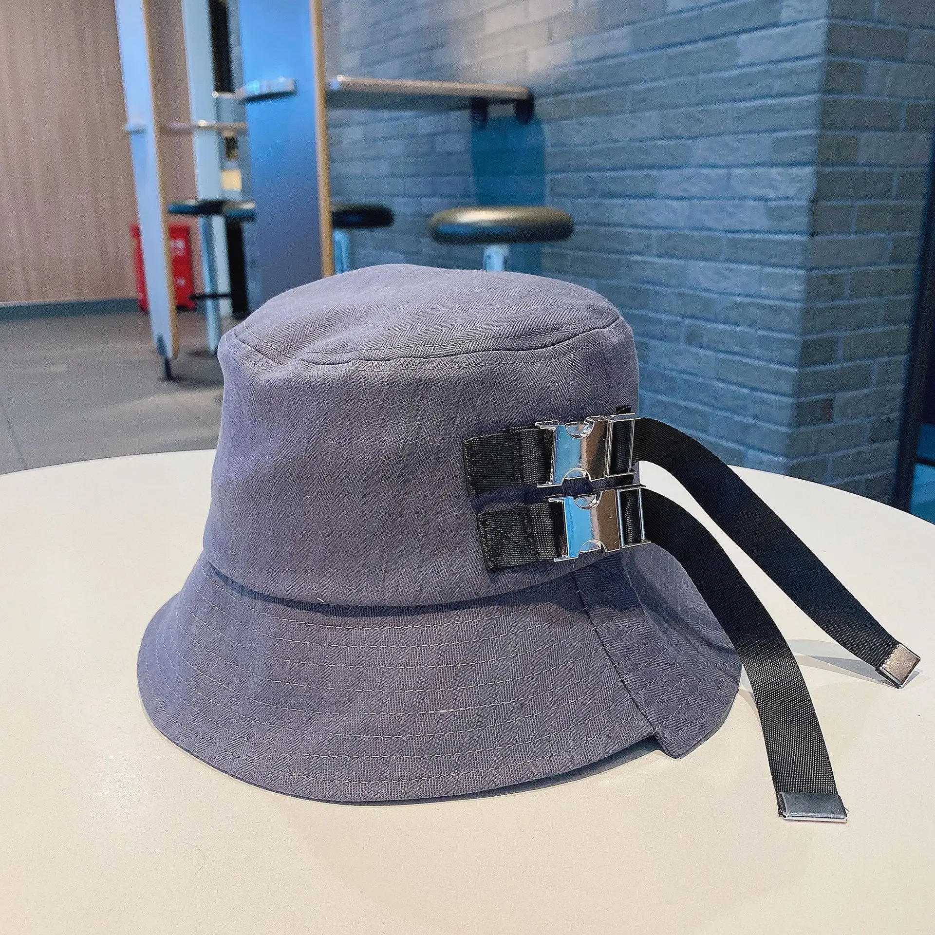 

New Iron Buckle Pot Hat for Women Spring and Summer Outdoor Fashion All-match Niche Shade Female Fisherman Hats