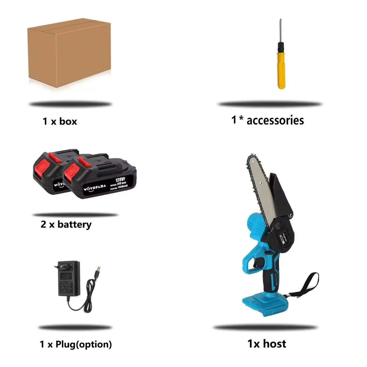 

Аккумуляторная цепная пила WOYOFADA 6 дюймов