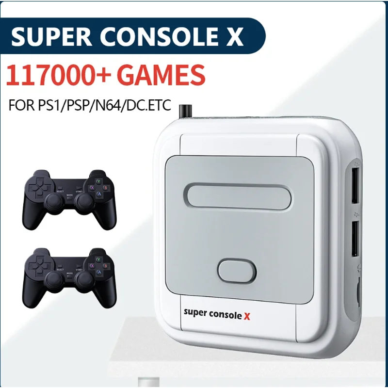 

Retro Video Game Box Super Console For PSP/PS1/MD/N64 WiFi Support HD Out Built-in 50 Emulators