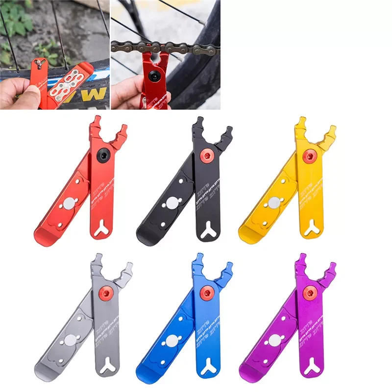 

4 In 1 Chain Repair Durable Portable Chain Cycling 6 Colors Aluminum Alloy Magic Button Magnet Pliers