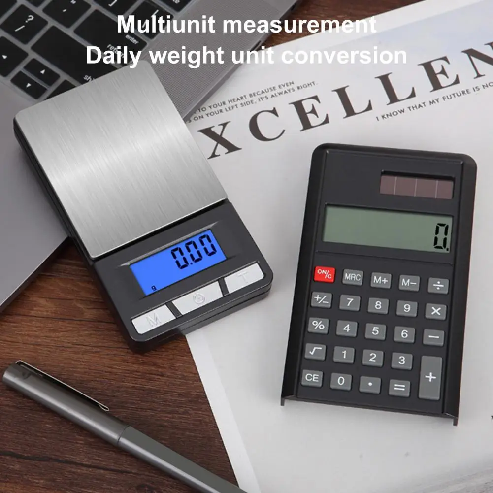 

1 Set Jewelry Scale With Calculator LCD Screen Fast Reading 6 Units Conversion Tare Stainless High Accuracy Pocket Scale Shop