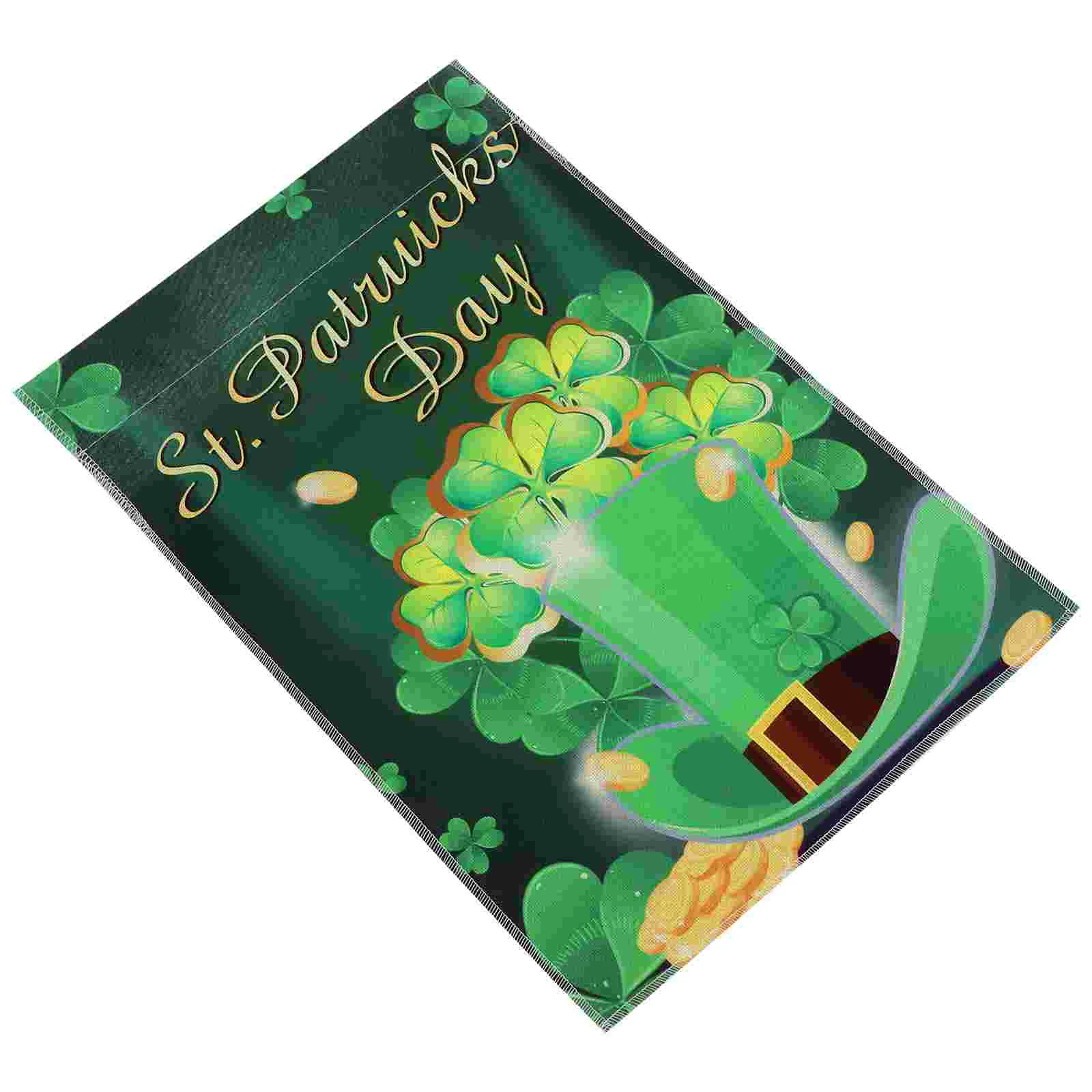 

Flag Garden Patrick S Day St Banner Shamrock Flags Festival Holiday Decor Hanging Party Yard Shamrocks Printed Banners Spring