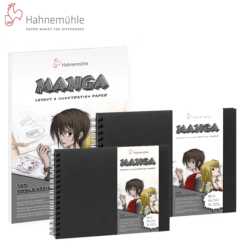 

Немецкий импортный hahnemuhle markbook 80 г комикс эскиз A4 A5 манга peper