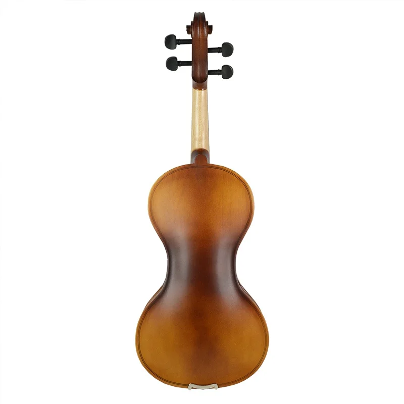 4/4 Full Size Violin Fiddle With Case Row Bridge Satin Finish Vintage Student Basswood Violin Gourd Shaped Handmade Violin KIT enlarge
