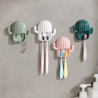 cactus wall mounted toothbrush holder free punch toilet toothbrush holder cartoon electric toothbrush rack bathroom accessories