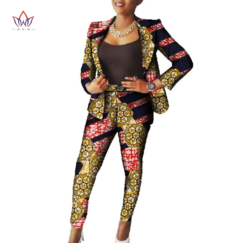

Stock Size Low Price Africa Style Sets Suits for Women Blazers Jackets Top and Pants Dashiki African Print Clothing
