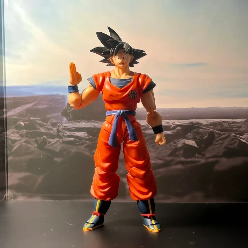 Фото Оригинальная коллекционная подвижная фигурка Bandai S.H.Figuarts Dragon Ball Z Сон Гоку Сайян, выросший на Земле, в коробке №2