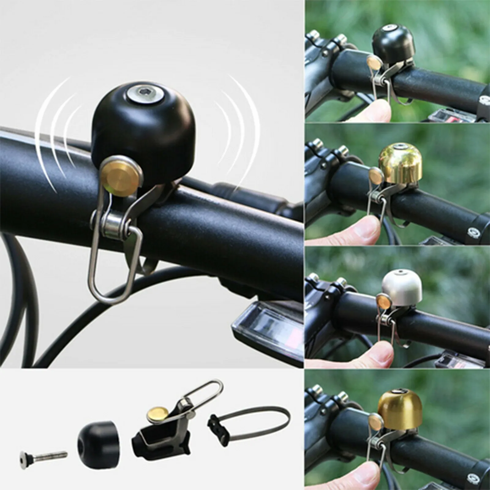 

Classical Bicycle Bell Retro Clear Loud Sound Steel Copper Mtb Mountain Bike Ring Handlebar Horn Safety Cycling Warning Alarm