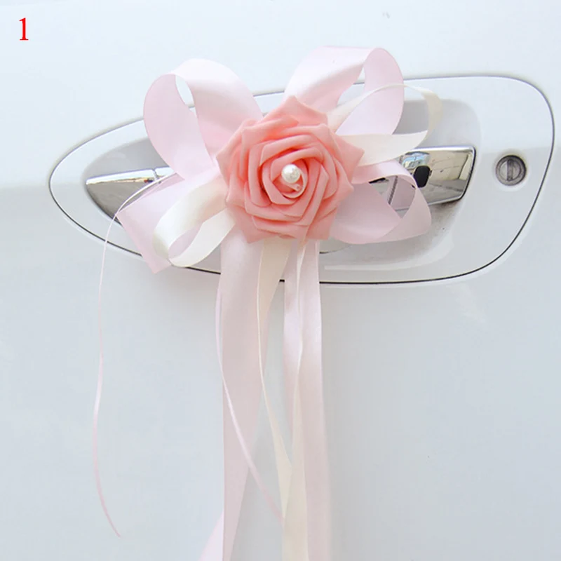 

1pc Artificial Flowers for Car Door Handles Wedding Car Door Handles Decorations Fake Flower Party Festival Supplies Flower