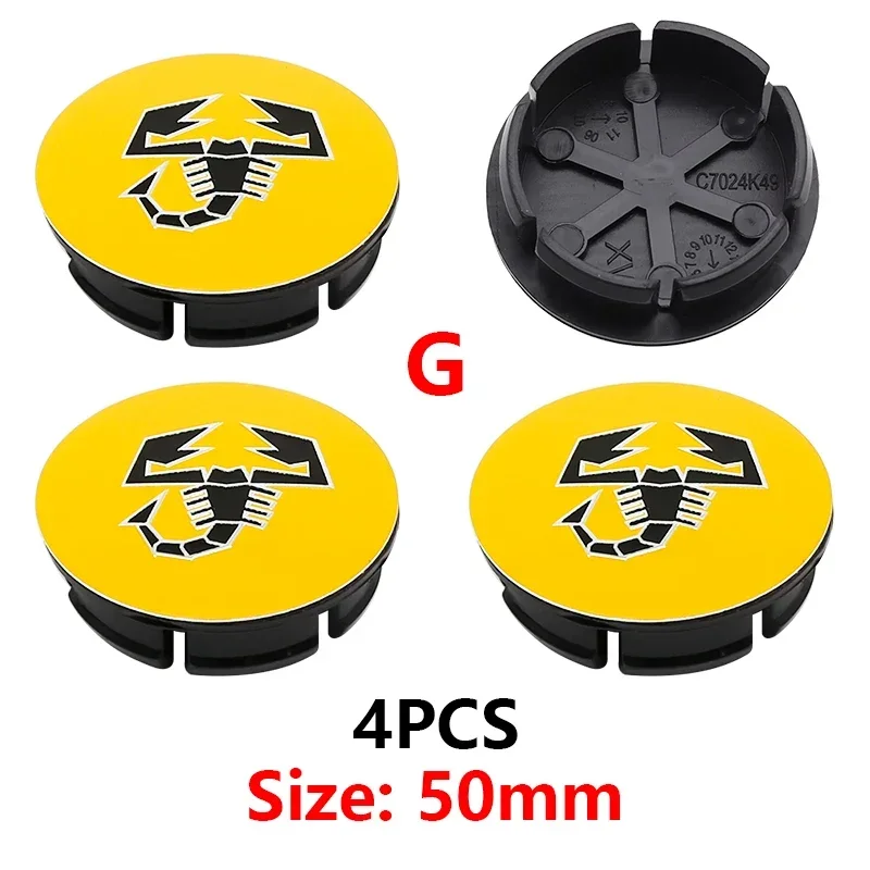 

Автомобильные 4 шт., 50 мм, 60 мм, колпаки центральной ступицы колеса, значок с эмблемой Fiat 500 500X Marea Multipla Punto Scorpion Ducato, товары, Стайлинг