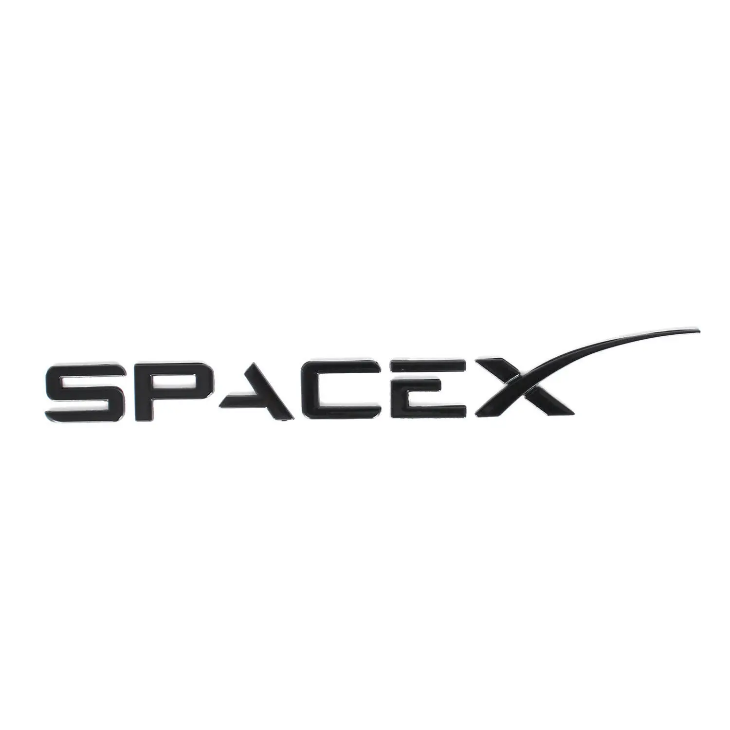 

1pc Glossy Black Spacex Sticker Badge Car Trunk Rear Lid Emblem for Tesla Model 3 S X Y Assessoires Decal