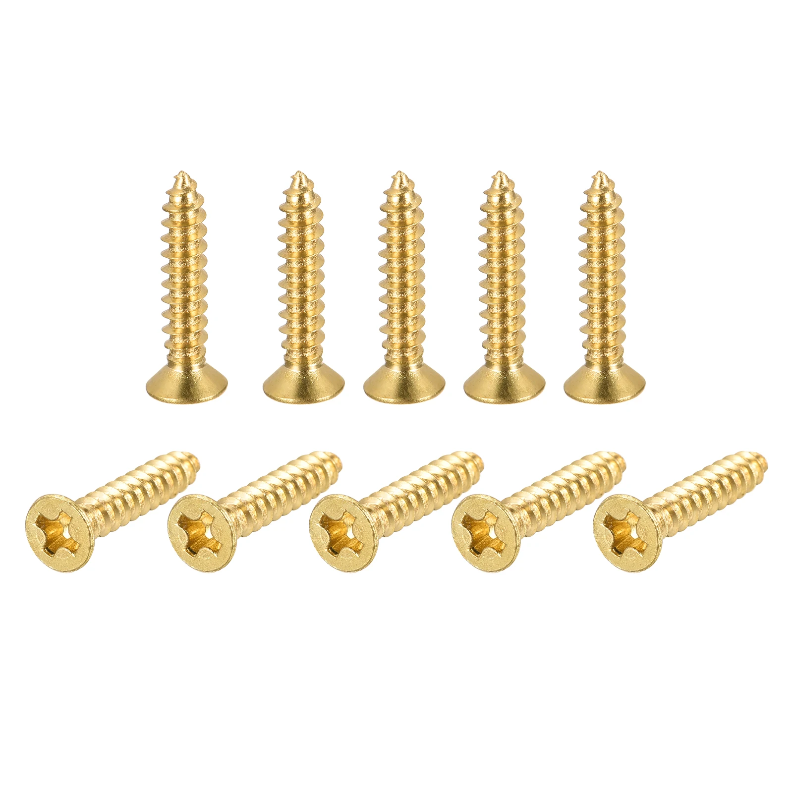 

Uxcell медные деревянные винты, M3.5x20mm Phillips плоская головка саморезы разъем 40 шт