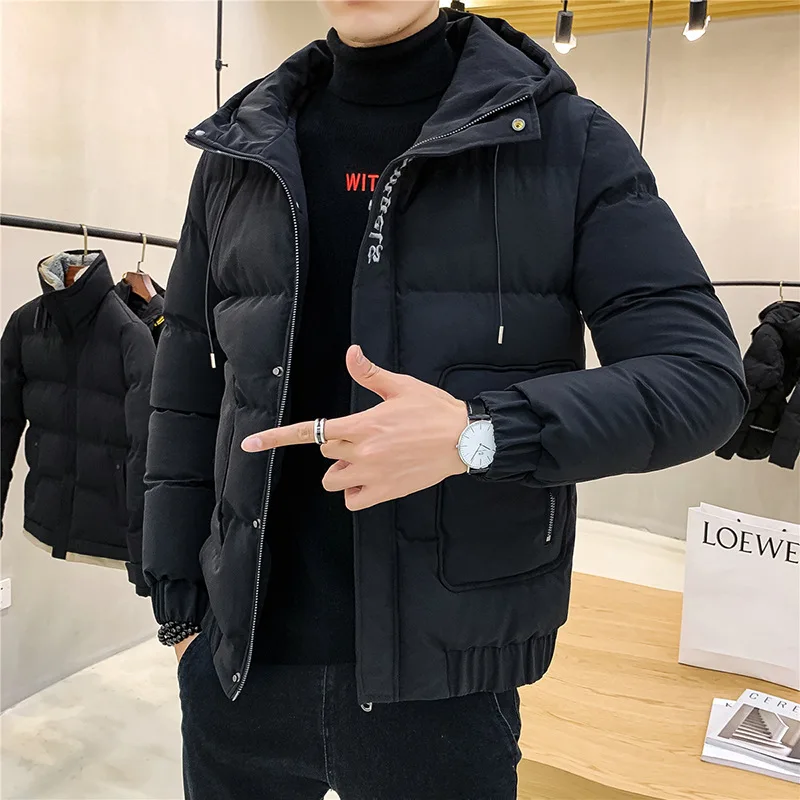 2022 New Men's Winter Down Cotton-padded Coat Men's Korean Version of Handsome Cotton-padded Jacket Warm Top Tide Jackets