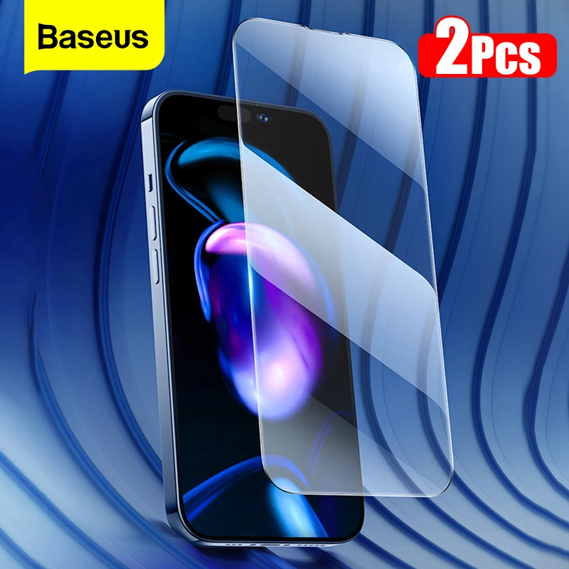 

Baseus 0.3mm Screen Protector For iPhone 14 Pro Max 13 2Pcs Full Cover Tempered Glass Film For iPhone 2022 NEW Protective Film