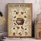 Плакат Кухня ведьмы, волшебные знания, холст, картина для любителей волшебства, Хэллоуин, настенное искусство, Декор