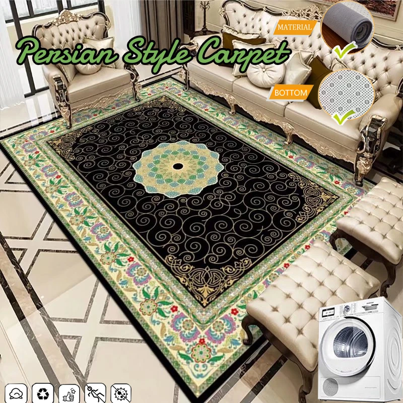 

Luxury European Carpets for Living Room Decoration Persian Style Design Large Area Rugs Bedroom Carpet Home Decor Anti Slip Mats
