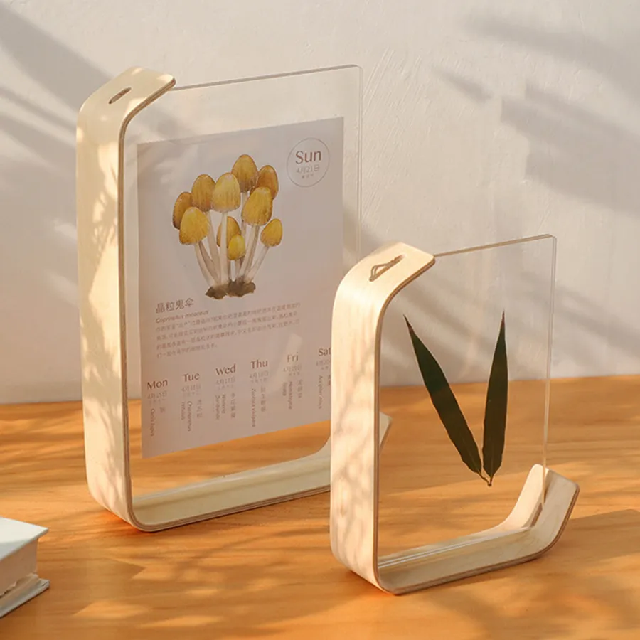 Acrylic Wooden Photo Frame Herbarium Display Frame Calendar DIY Frame Photo Frames For Wedding Party Picture Frame Photo Decor