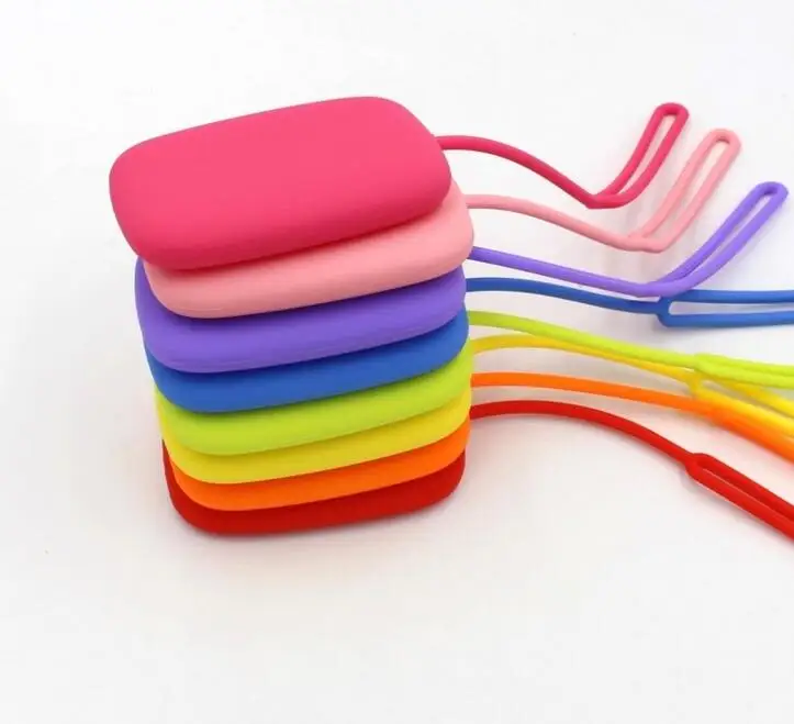

Small Fresh Card Case Convenient Wallet Silicone Key Case Portable Solid Color Cute Coin Purse Kawaii Multicolor High Quality