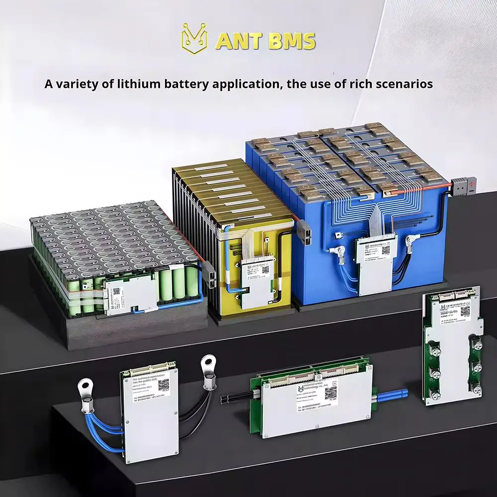 Фото ANT Smart WIFI BMS 10S-24S 50A-220A Smart Balance BMS 36V 48V 60V 72V 300A 550A LiFePO4/NCM/LTO с Bluetooth для солнечных/электронных скутеров №2