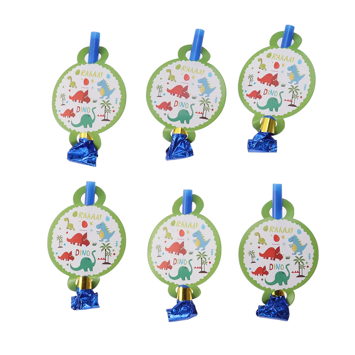 

6 Pcs Blowout Whistle Patterned Disposable Blowing Dragon Wedding Birthday Party Supplies